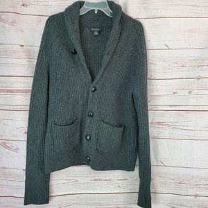 Banana Republic Wool Cashmere Blend Button Front Cardigan Sweater Medium